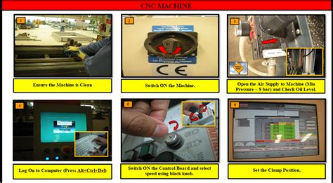 work instruction for cnc machine